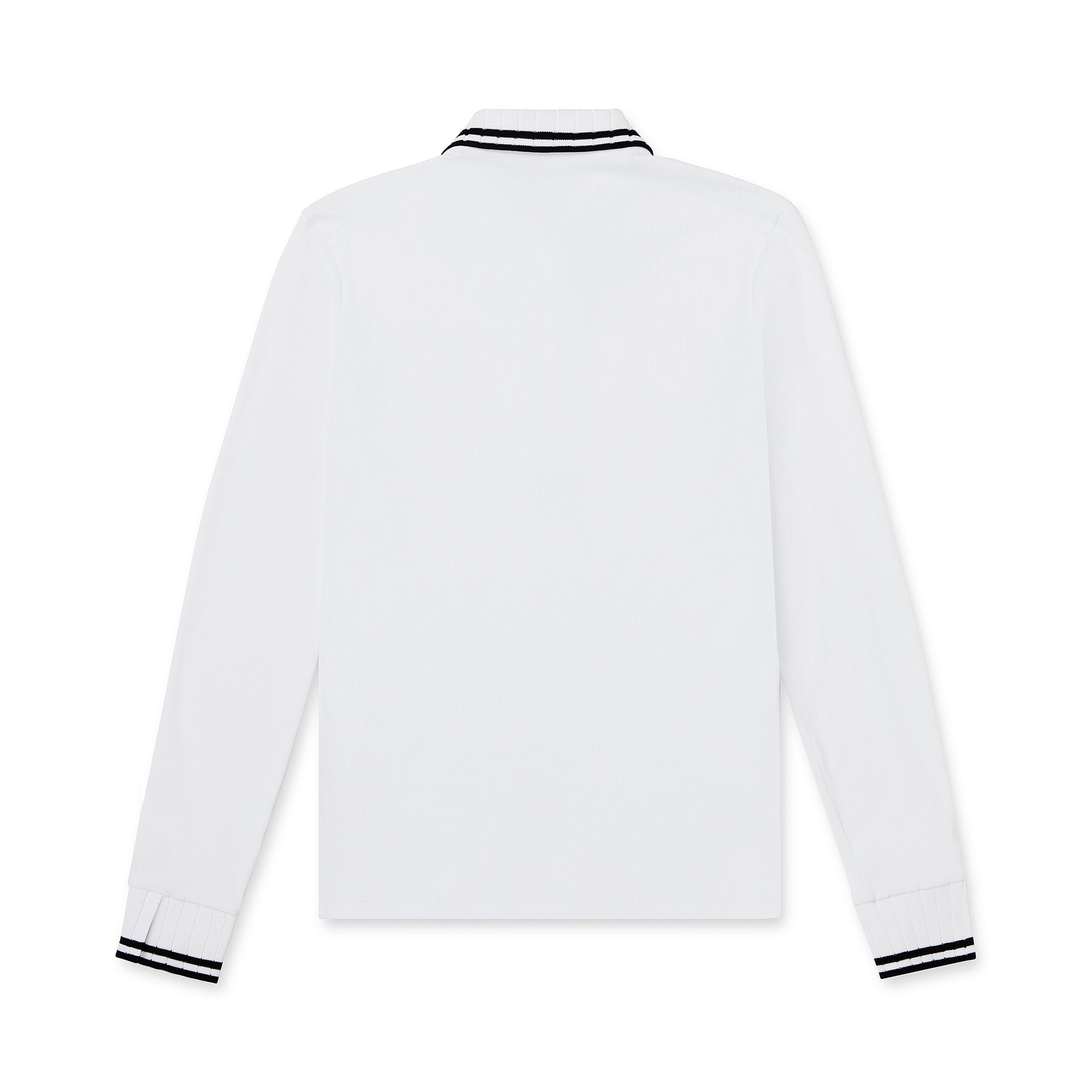 WOMEN リブポロシャツ ホワイト