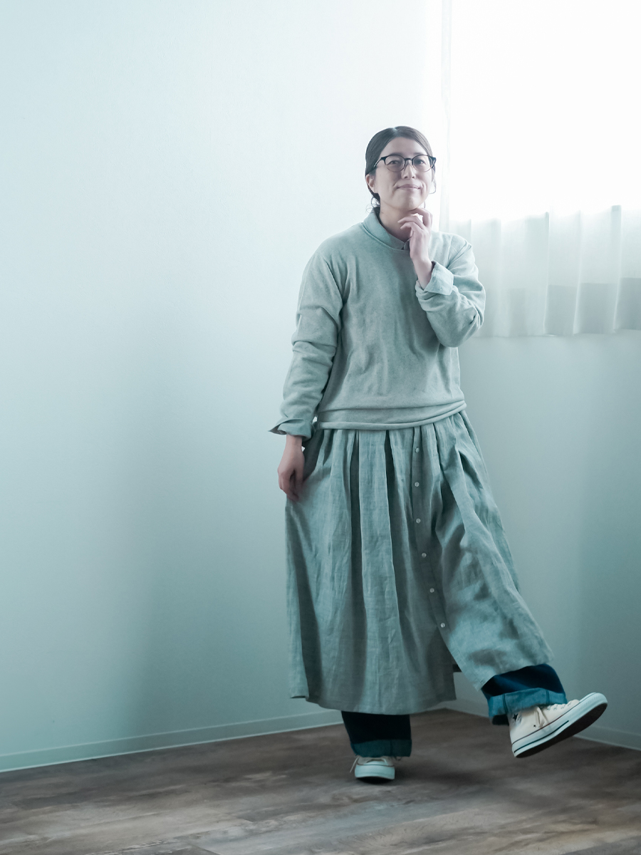 新感覚！カシミヤ70%×シルク30% 肌に優しいインナーセーター クルー