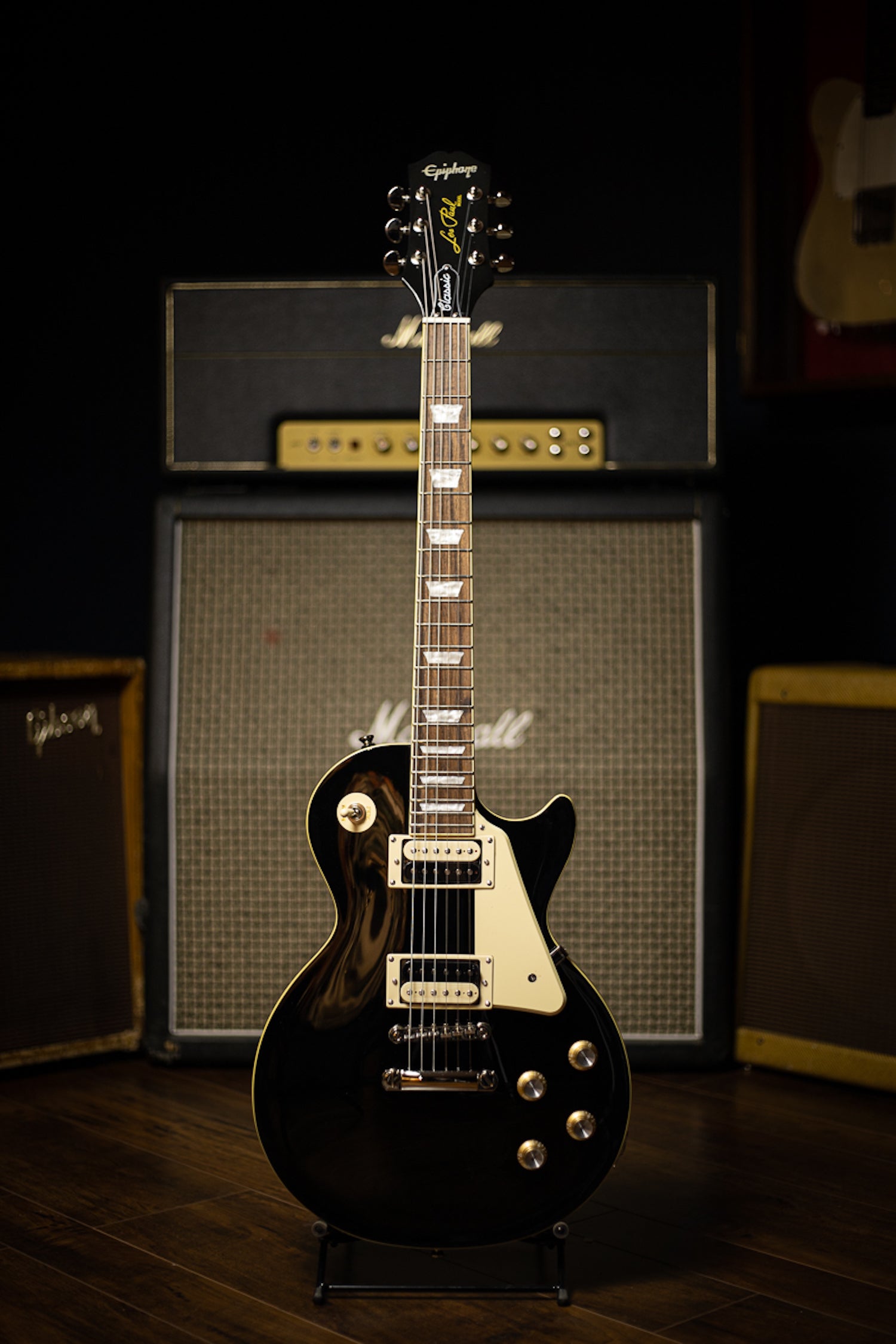 Epiphone Les Paul Classic Electric Guitar - Ebony – Walt Grace Vintage