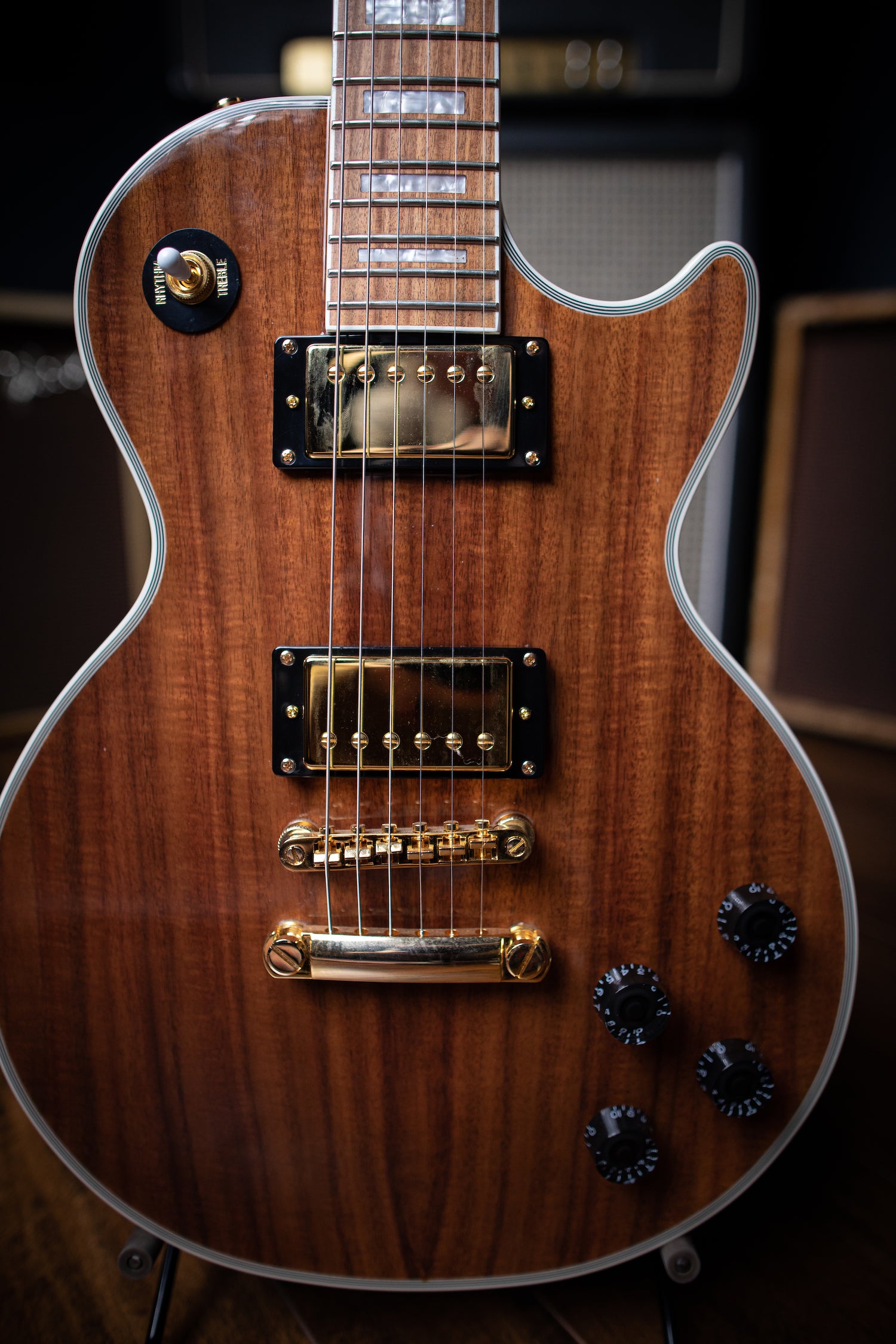 Epiphone Les Paul Custom Pro Koa Electric Guitar - Natural – Walt