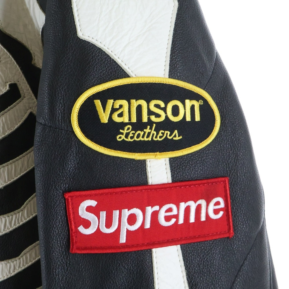 SUPREME(シュプリーム) 17AW × VANSON バンソン Leather Bones Jacket