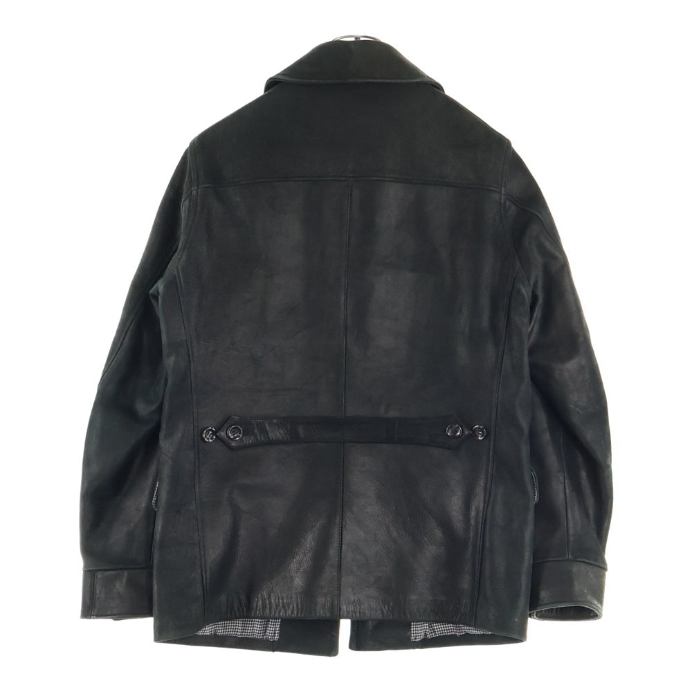 STUSSY(ステューシー) カウレザー 牛革 カーコート ジャケット ブラック