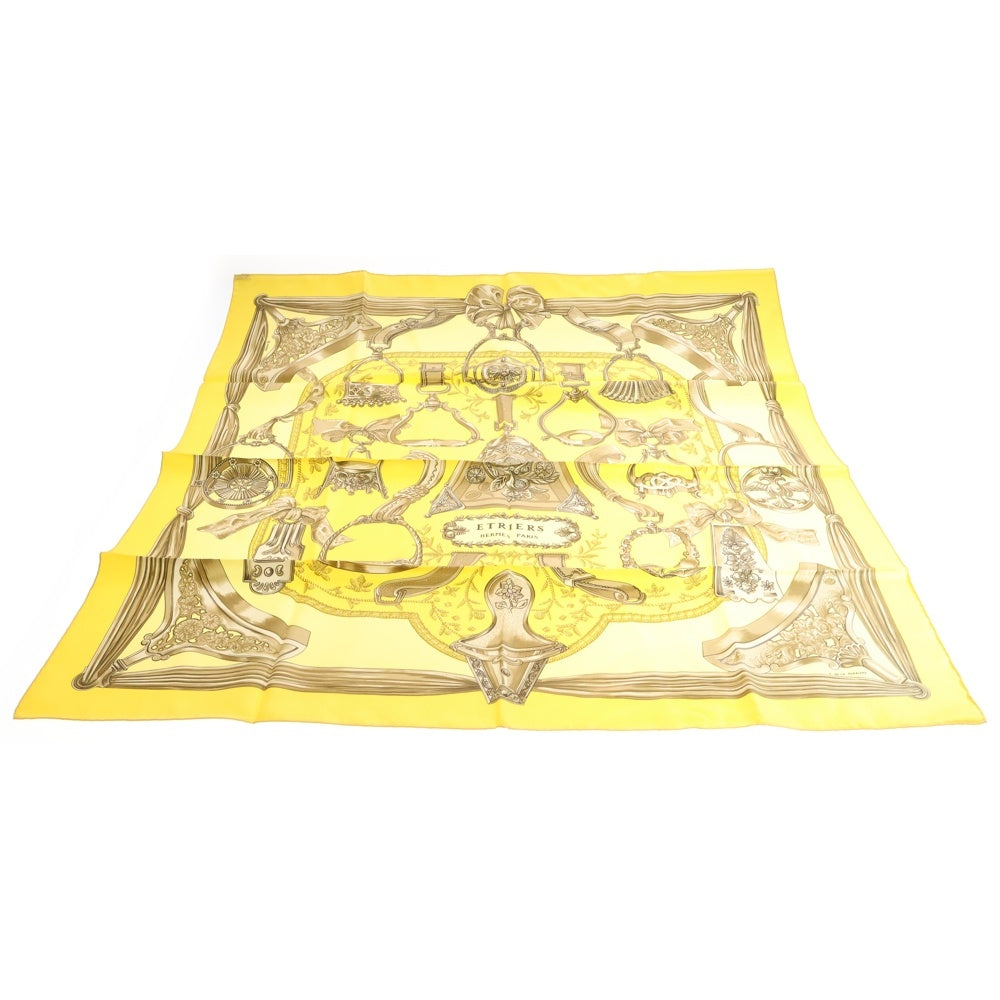 HERMES(エルメス) カレ90 ETRIERS 鐙柄 馬具柄 シルクスカーフ