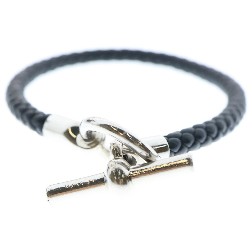 HERMES(エルメス) グレナンH レザー ブレスレット ブラック スイフト