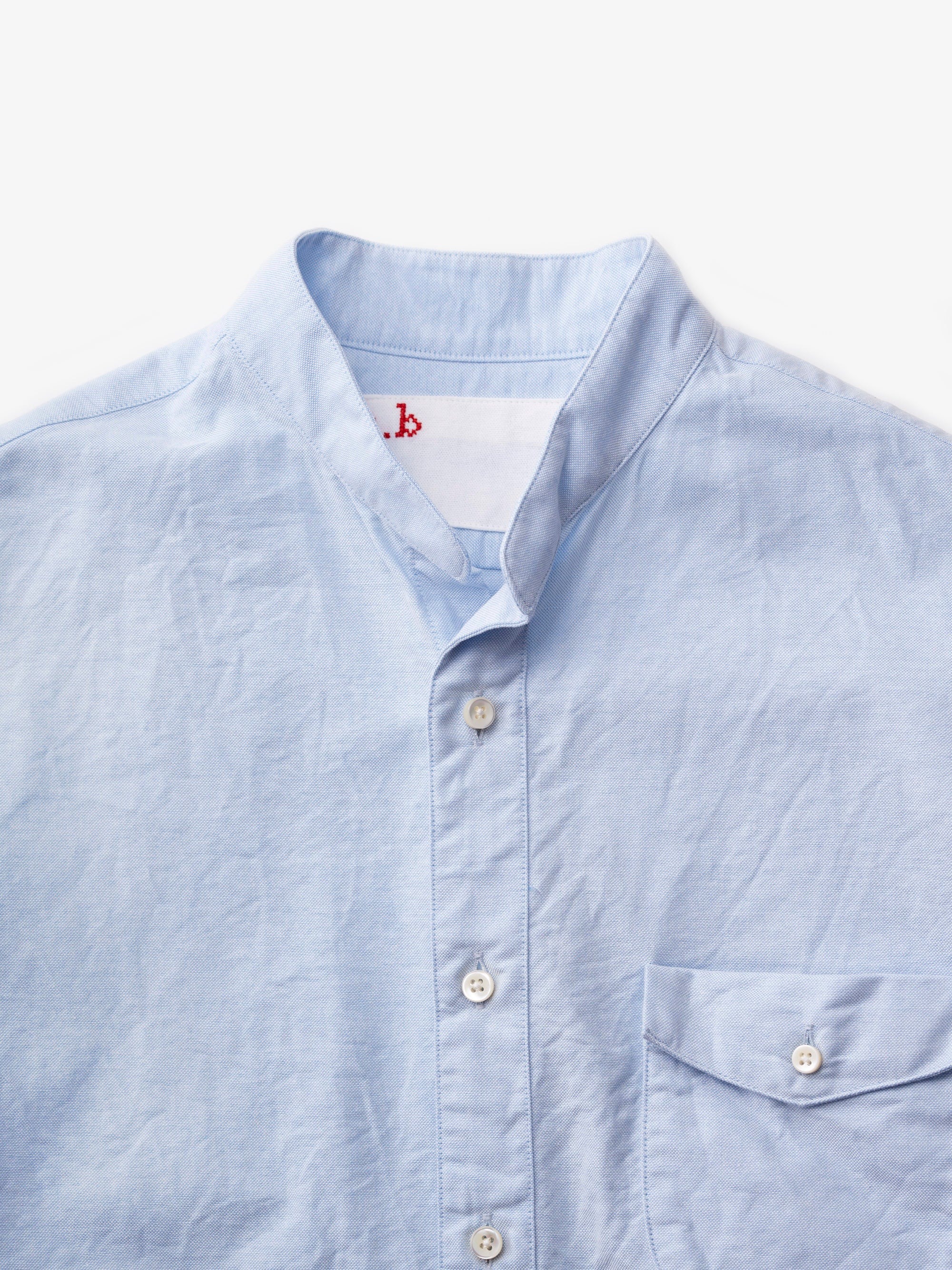 h.b スタンドカラーシャツ organic oxford｜classico