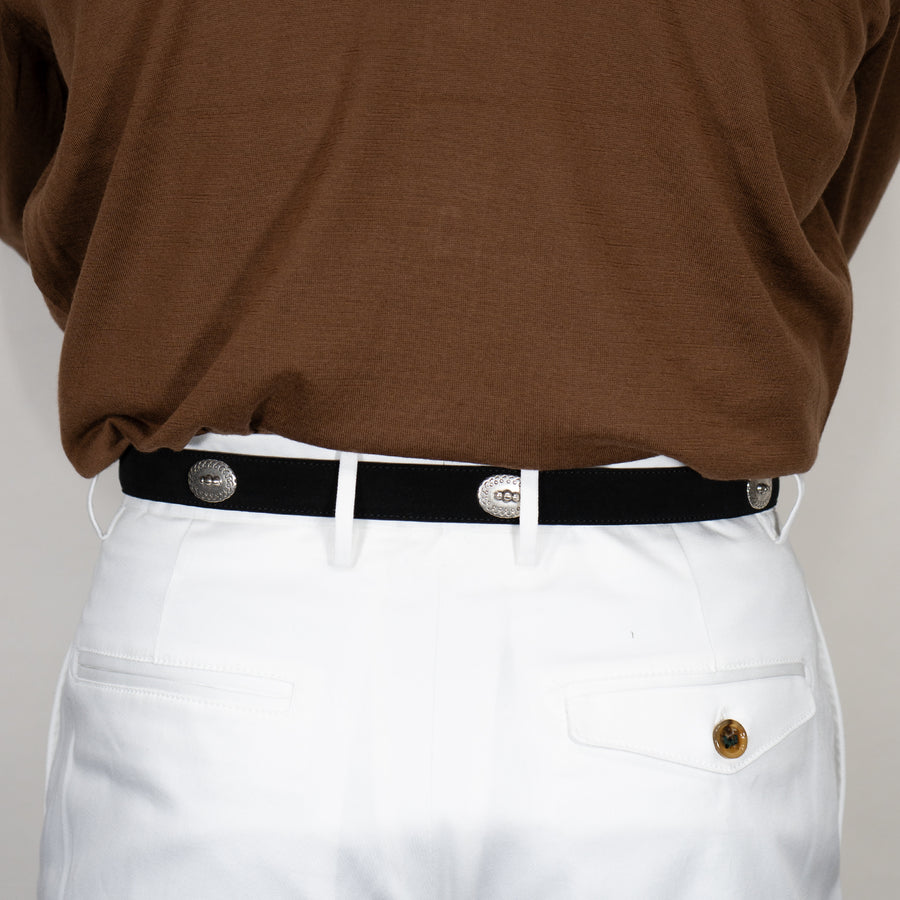ALBERTO LUTI/Suede Concho Belt/Black – WEARLNESS