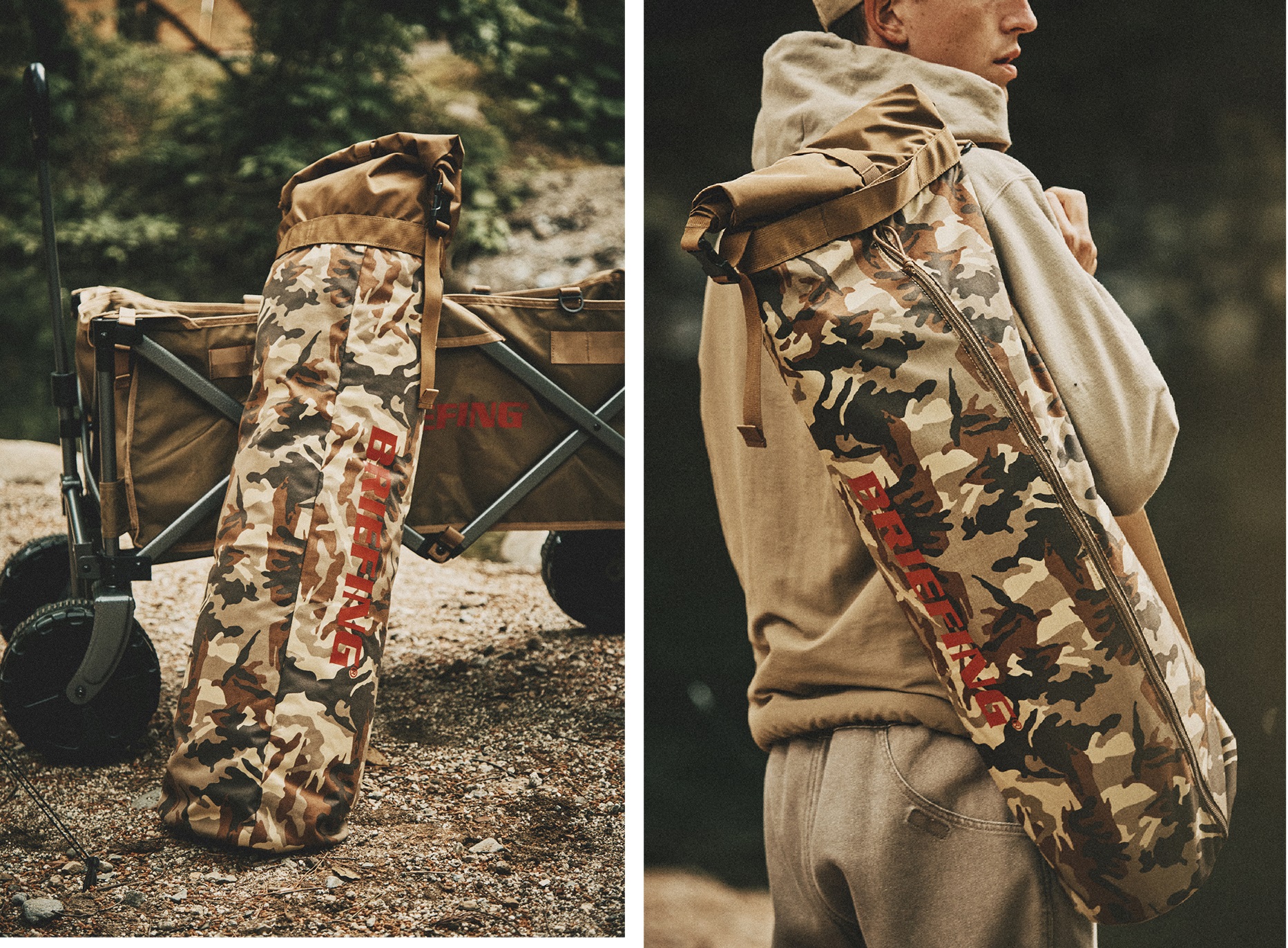 秋の枝葉をモチーフに捻りを加えたオリジナルカモフラが映える