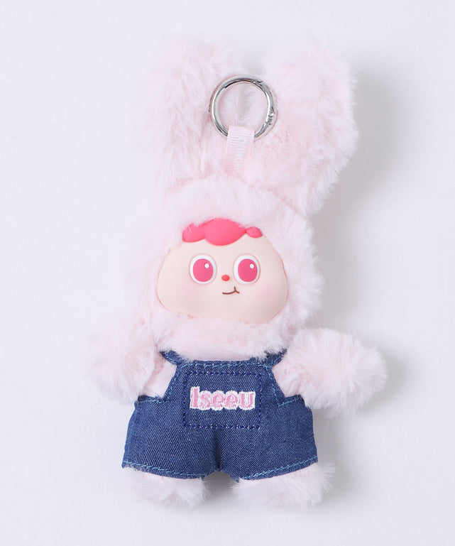 ぷっくりサロペうさちゃんぬいぐるみキーホルダー｜WEGO（ウィゴー