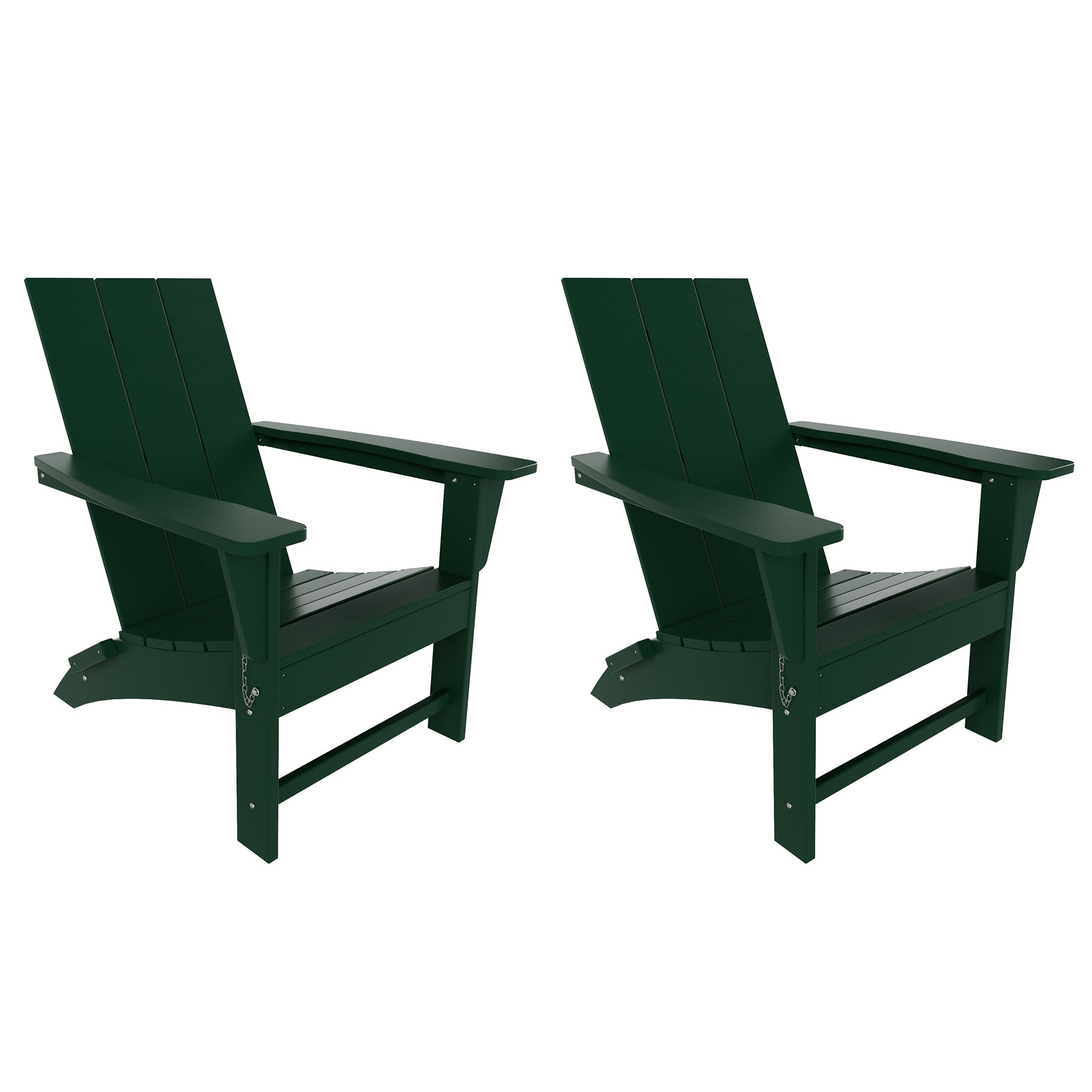 Ashore Modern Outdoor Folding Adirondack Chair (Set of 2