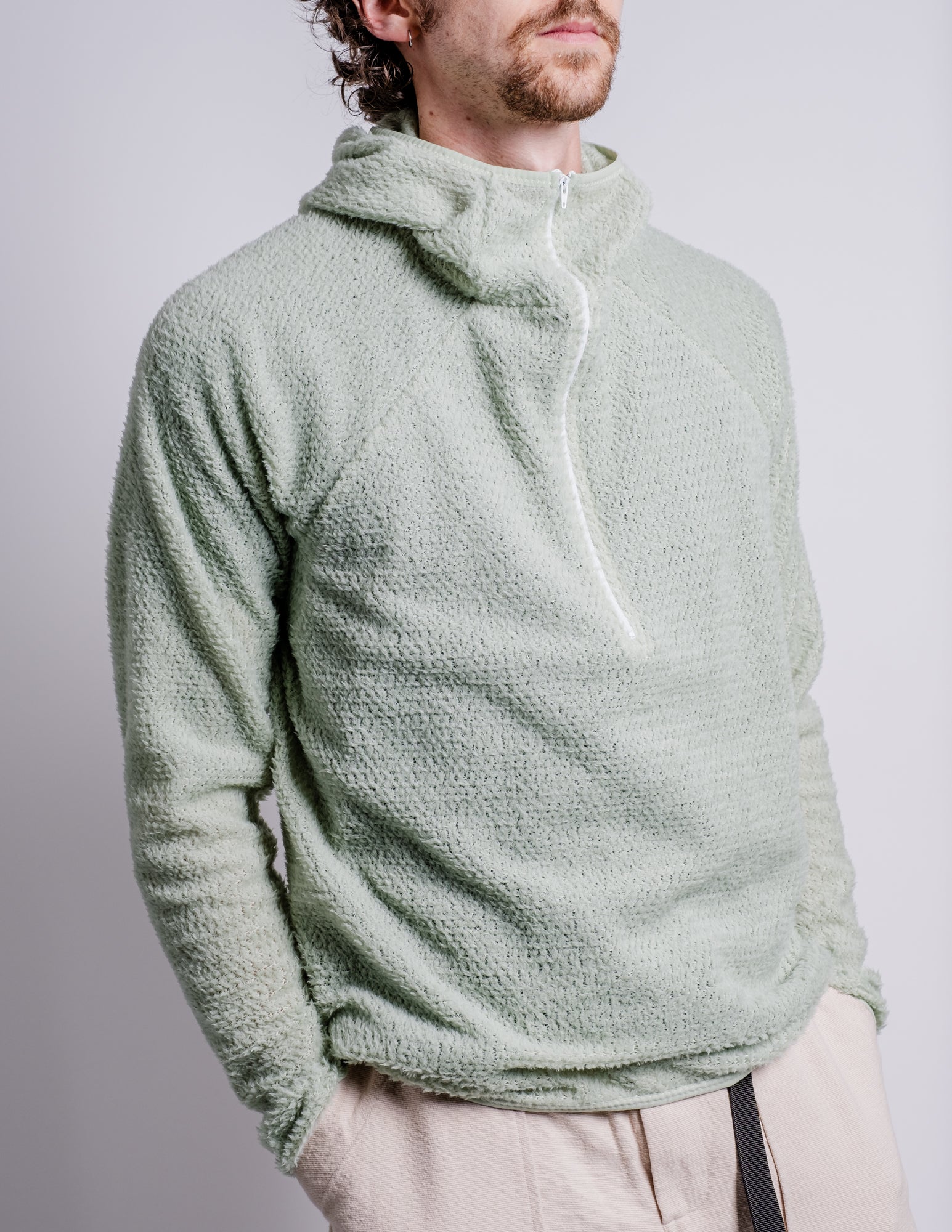 Alpha 90 Hoodie Half-Zip in Mint ~ Windthrow