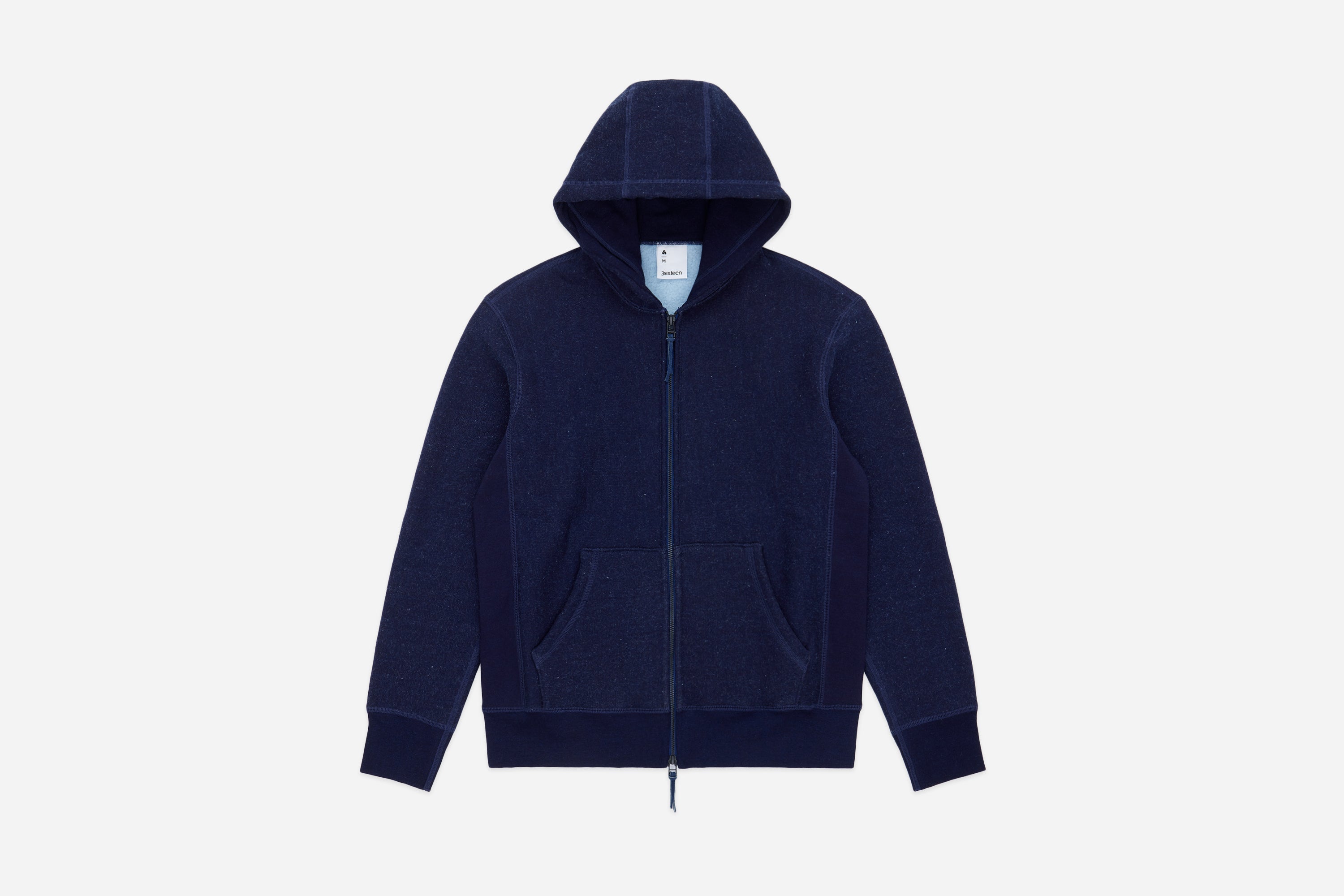 Heavyweight Zip Hoody ~ Indigo – 3sixteen