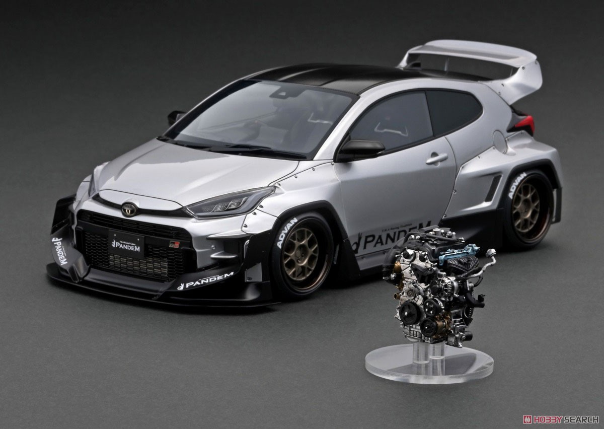 PANDEM GR YARIS (4BA) Silver With Engine (ミニカー) - ホビーサーチ