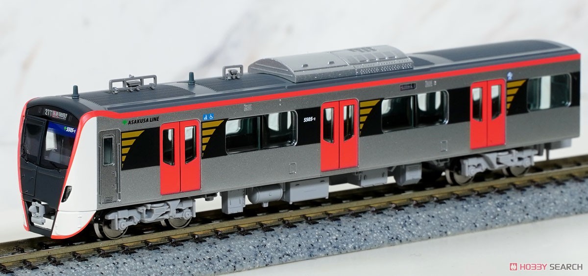 都営5500形 浅草線 アンテナ付8両セット (8両セット) (鉄道模型