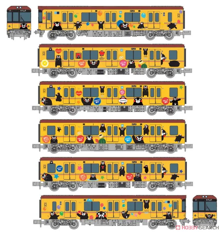 ☆特価品 東京メトロ 銀座線1000系 くまモンラッピング6両セット (6両