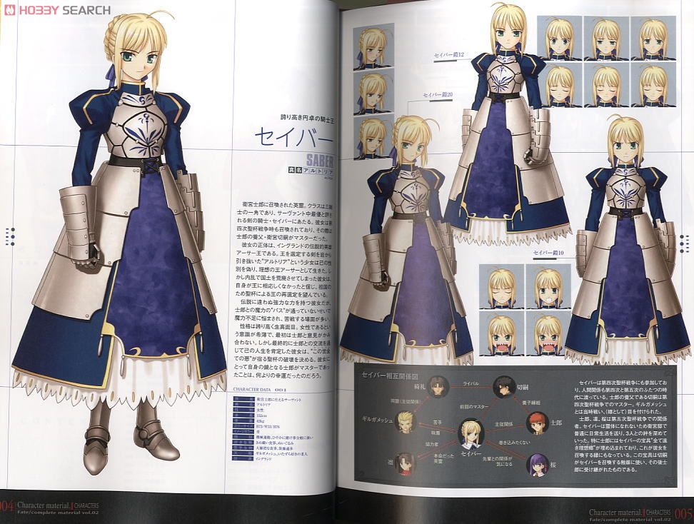 Fate/complete material II Character material. (画集・設定資料集