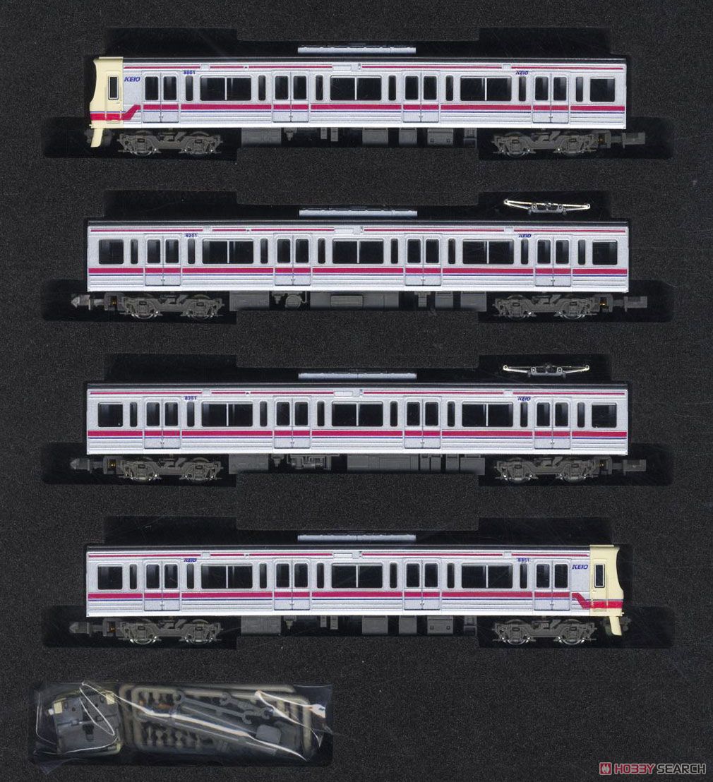京王 8000系 (菱形パンタグラフ時代) 増結4輛編成セット (動力無し