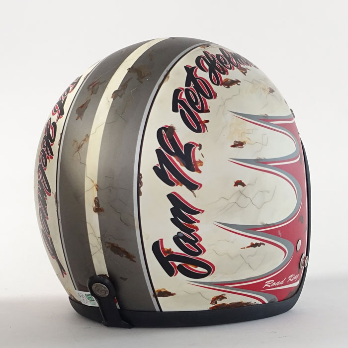 JJ-08 aging RODKIN(ホワイト) エイジング仕上げ | ジェットヘルメット