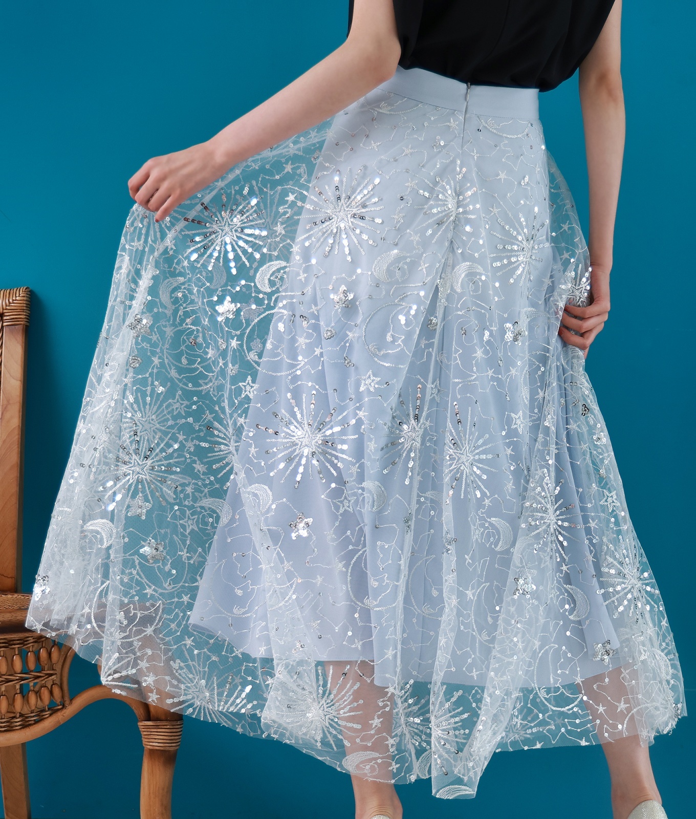 スパンコールスカート/rinfarre - カラードレス