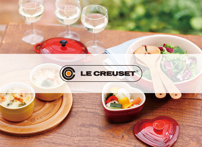LE CREUSET (ル・クルーゼ) ハート・プレート(S)(2枚入り) チェリー