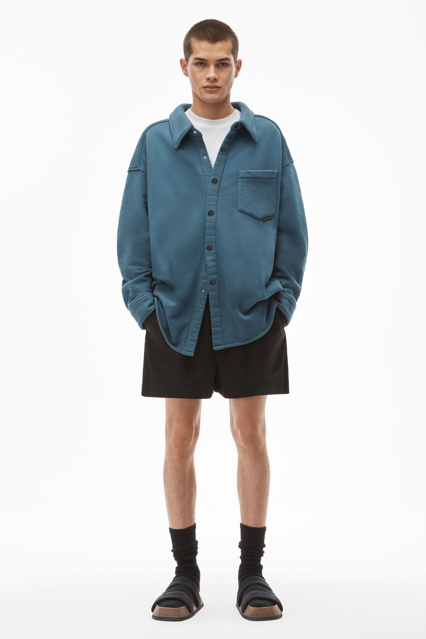 alexander wang - 【ラスト1点】MID LENGTH SHIRT JACKET WITH FLAG