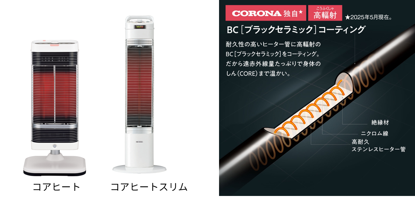 業界No.1の低消費電力モデルを含む石油ファンヒーター2025年モデルを8