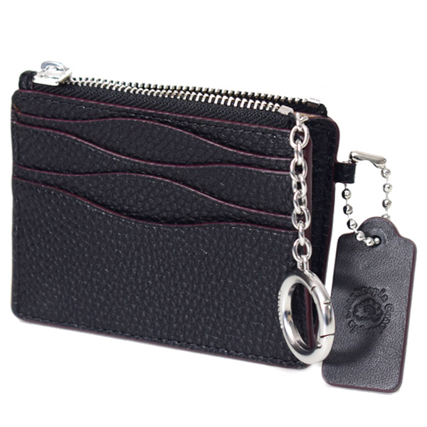 COACH】コーチ Coachtopia コーチトピア ぺブルレザー ロゴ キーリング