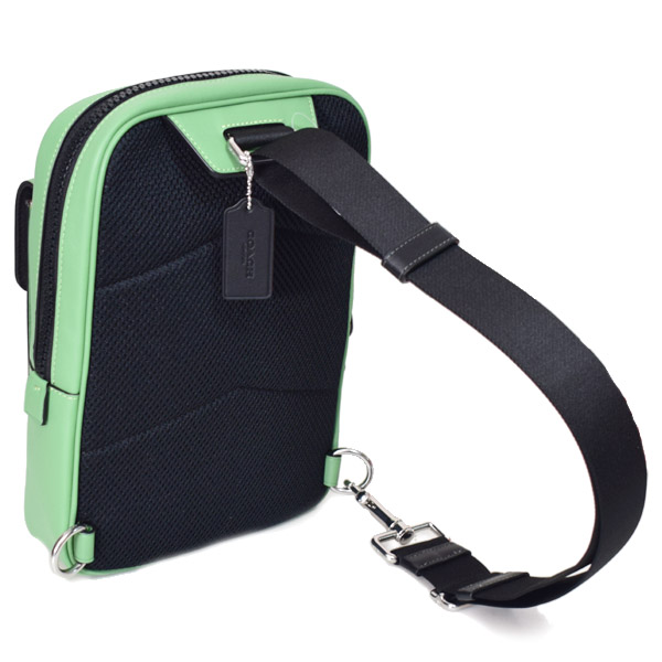 COACH】コーチ メンズ コーティングキャンバス レザー シグネチャー