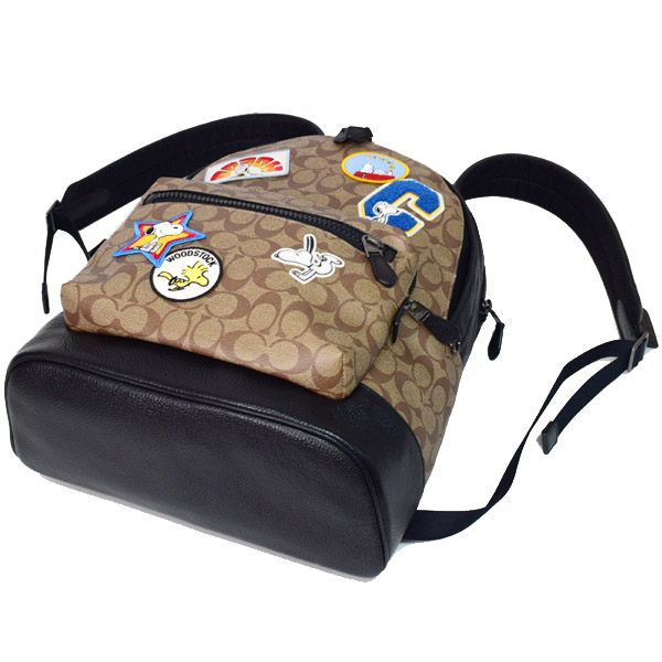 COACH】コーチ コーティングキャンバス ぺブルレザー シグネチャー