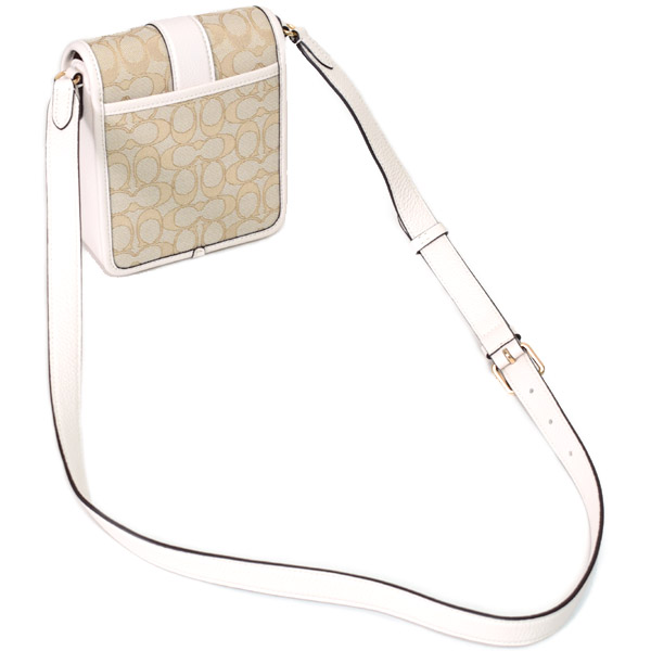 COACH】コーチ ジャガード レザー シグネチャー ノースサウス ロニー