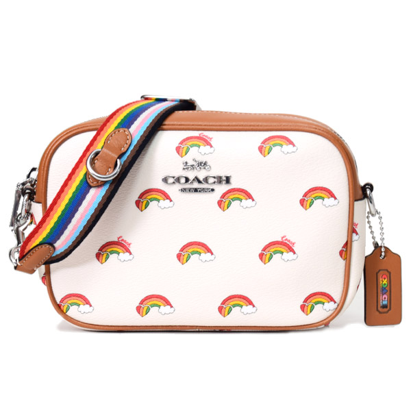 COACH】コーチ レザー レインボー プリント 虹 ミニ ジェイミー カメラ