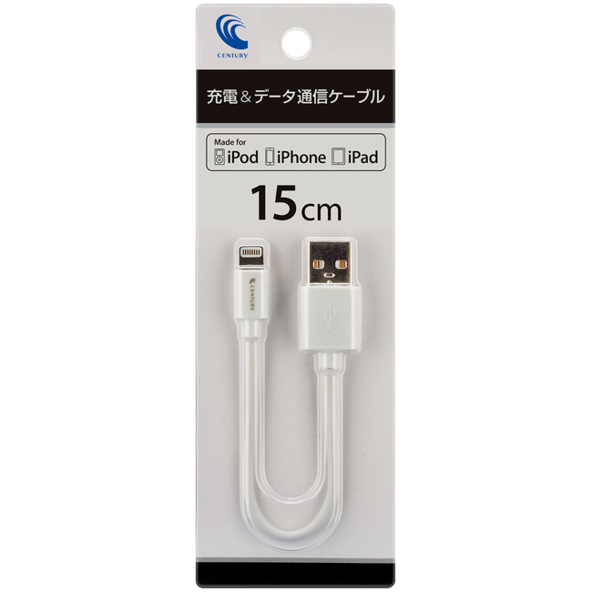 Lightning USBケーブル 15cm (A_15cm Lightning USB Cable White