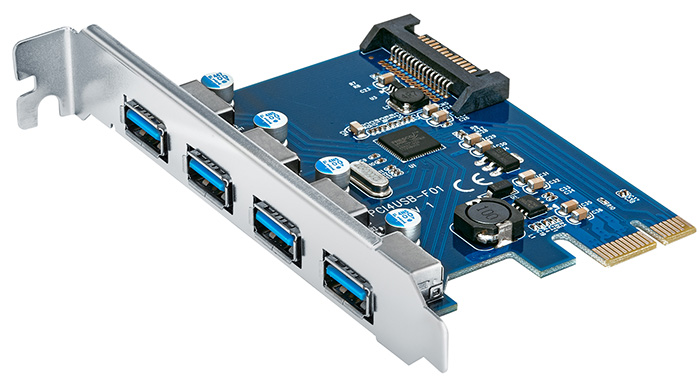 ポートを増やしタイUSB3.2 Gen1×4 ポートPCI Express×1接続