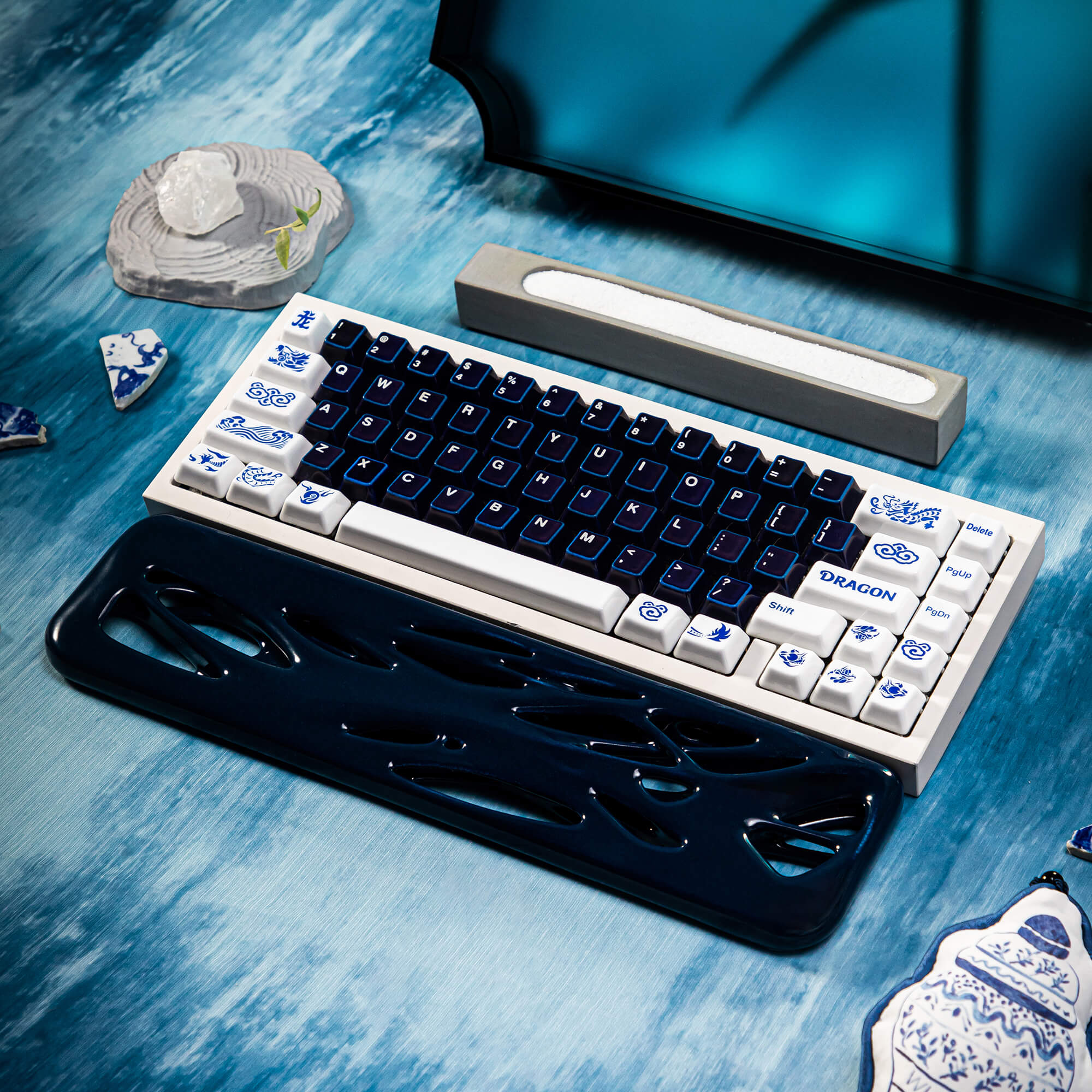 ドラゴンノベルティセラミックキーキャップセット - ユニークで