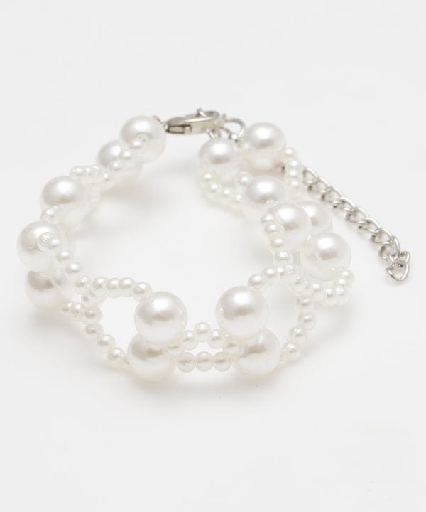 レースクロスビーズブレスレット(WHITE): 『欧州航路』