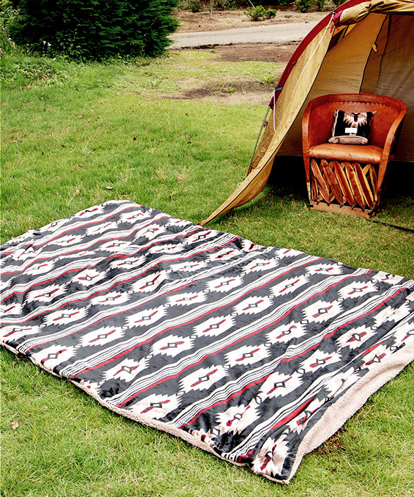 裏ボア】ブランケット MEGA（280×200cm）《NOMADY》(BLACK