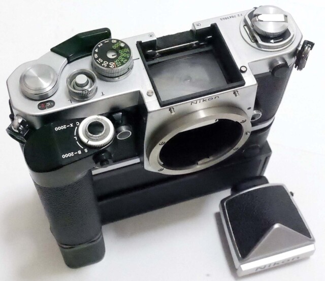 日本製 ニコン F2 ボディ + MD-3/MB-1 モータードライブ セット +