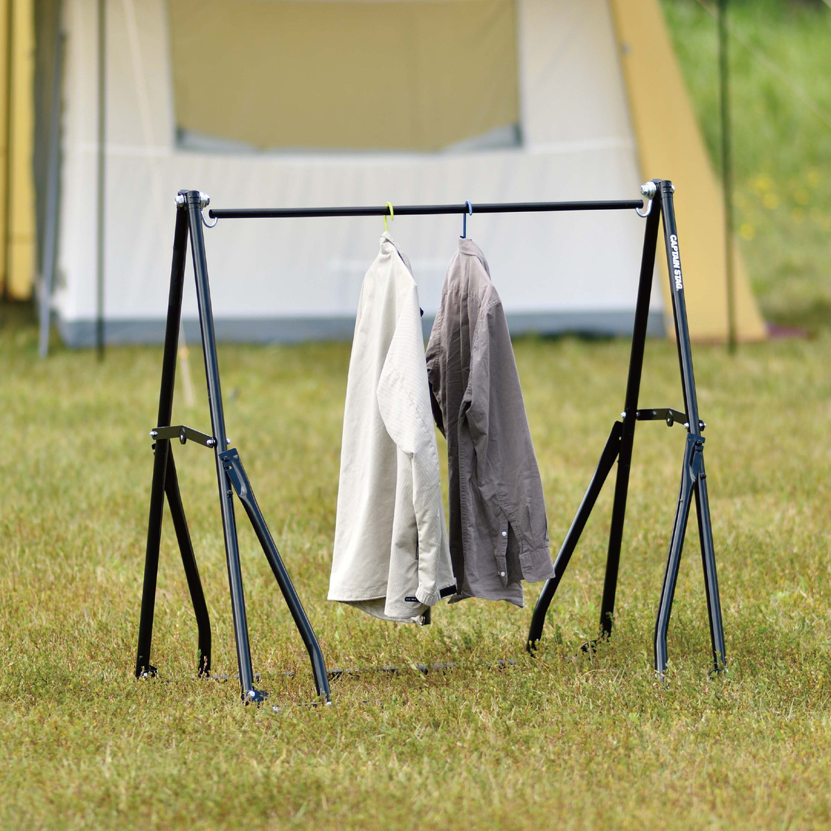 スチールポール 3WAYハンモックセット(グリーン・ブルー) - アウトドア