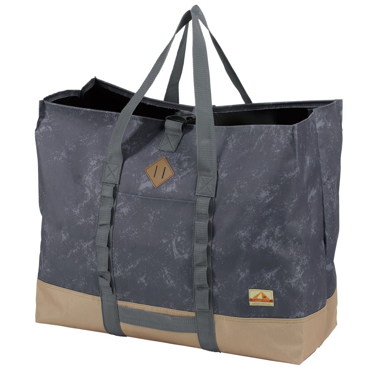 キャンプアウト ビッグバッグ75L（エイジンググレー×タン