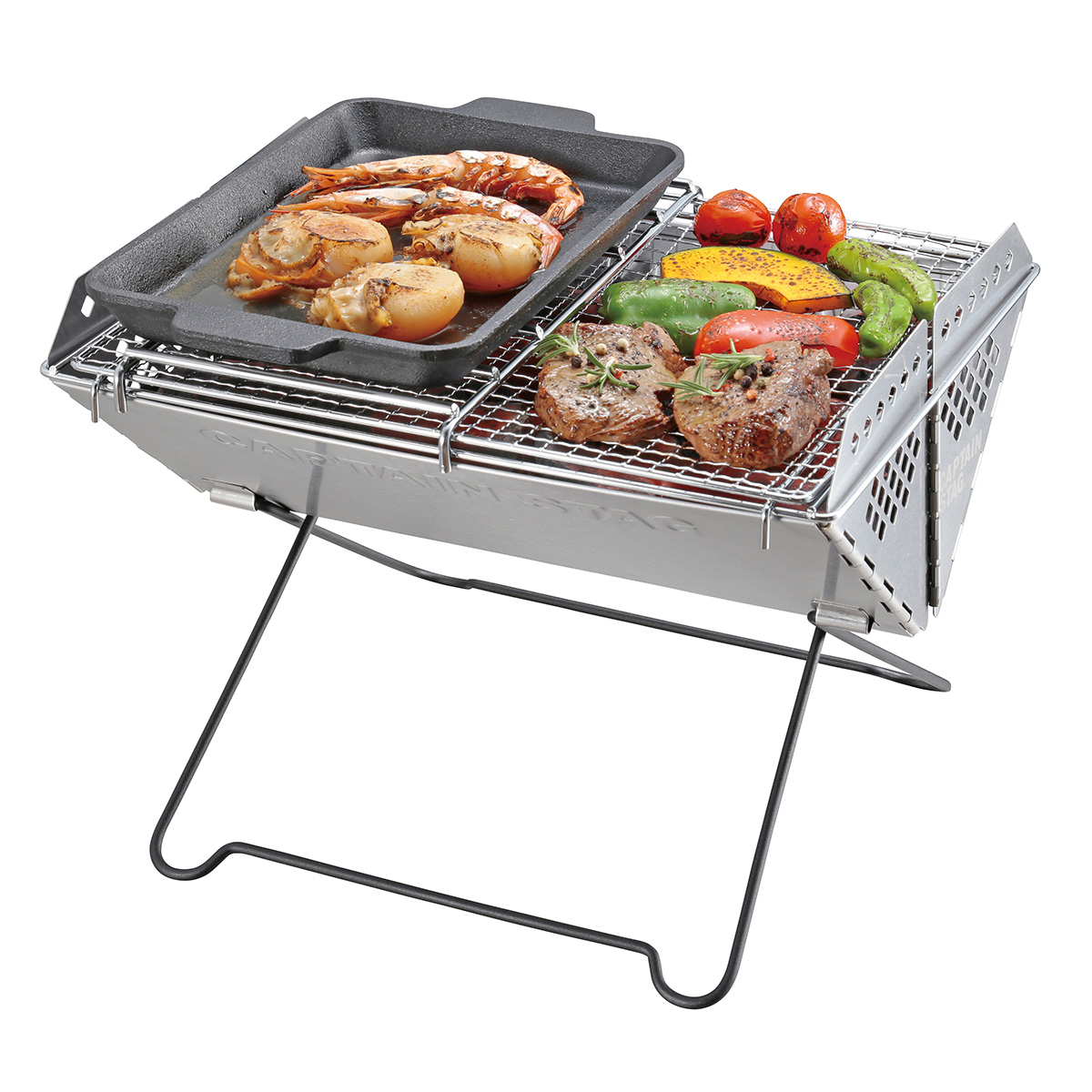 鋳物 グリルプレート B5 - アウトドア・キャンプ用品 - キャプテンスタッグ