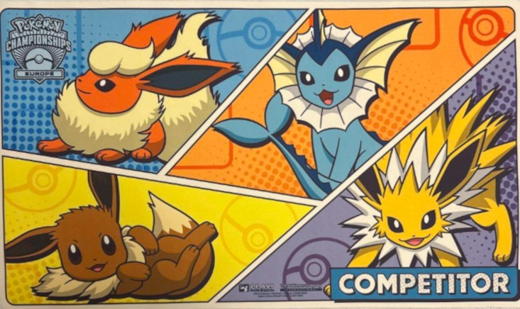 状態A-〕プレイマット『海外/イーブイ&ブースター&シャワーズ