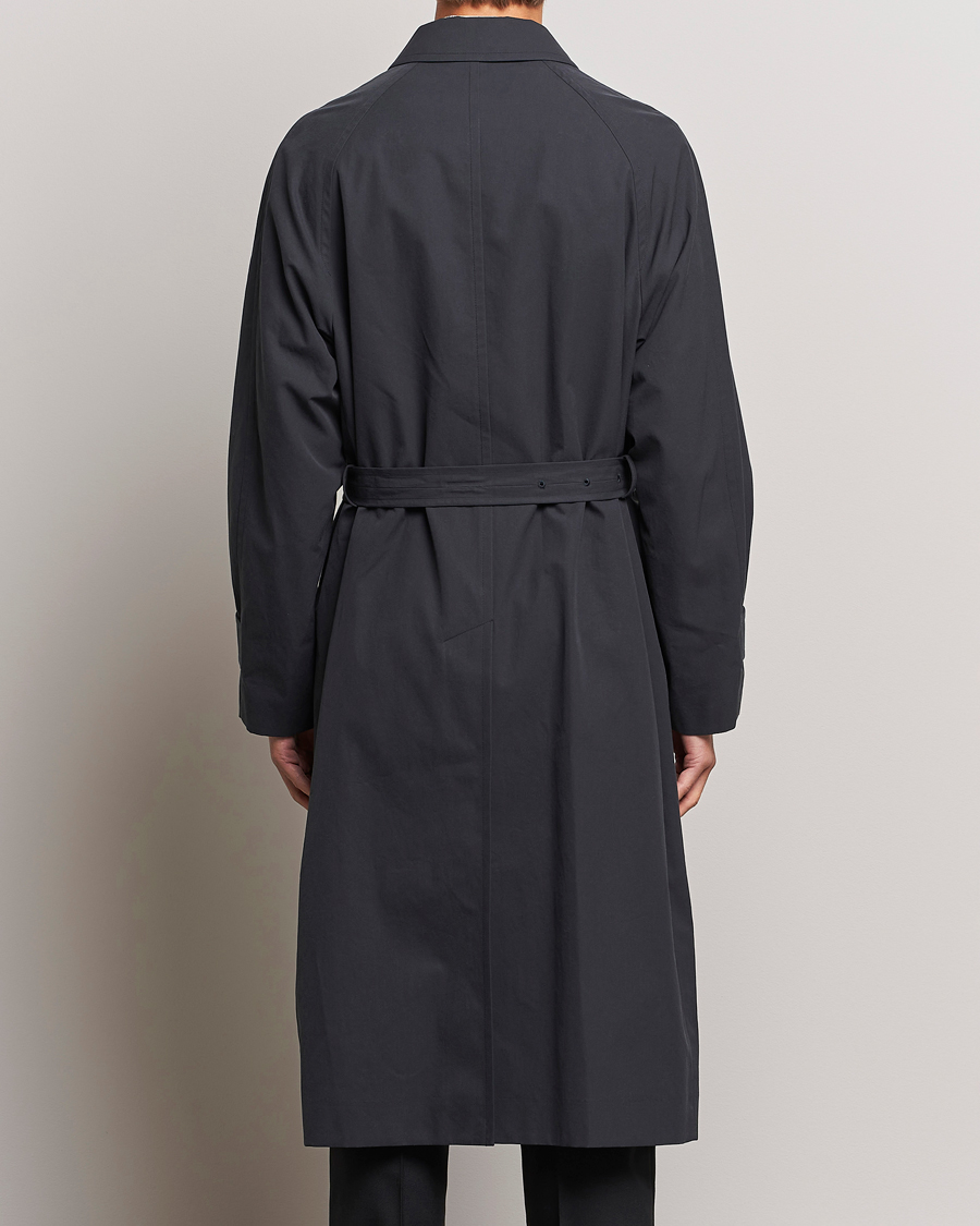 Auralee Finx Gabardine Trench Coat Black at CareOfCarl.com