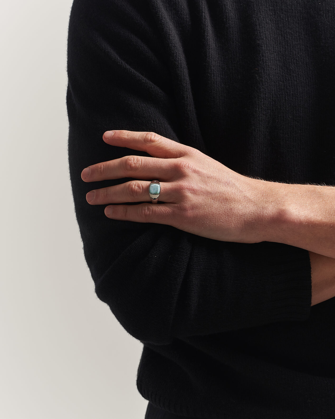 Tom Wood Mined Ring Large Diamond Silver at CareOfCarl.com