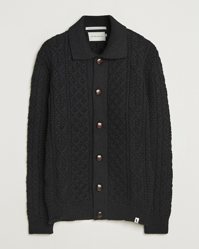 John Smedley Petworth Extra Fine Merino Cardigan Black at