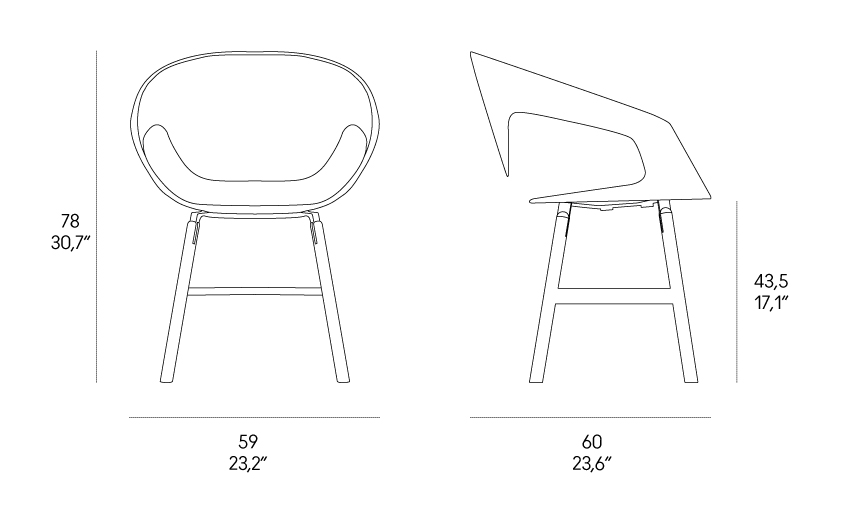 Vad Wood Polypropylene • Chair • Casamania