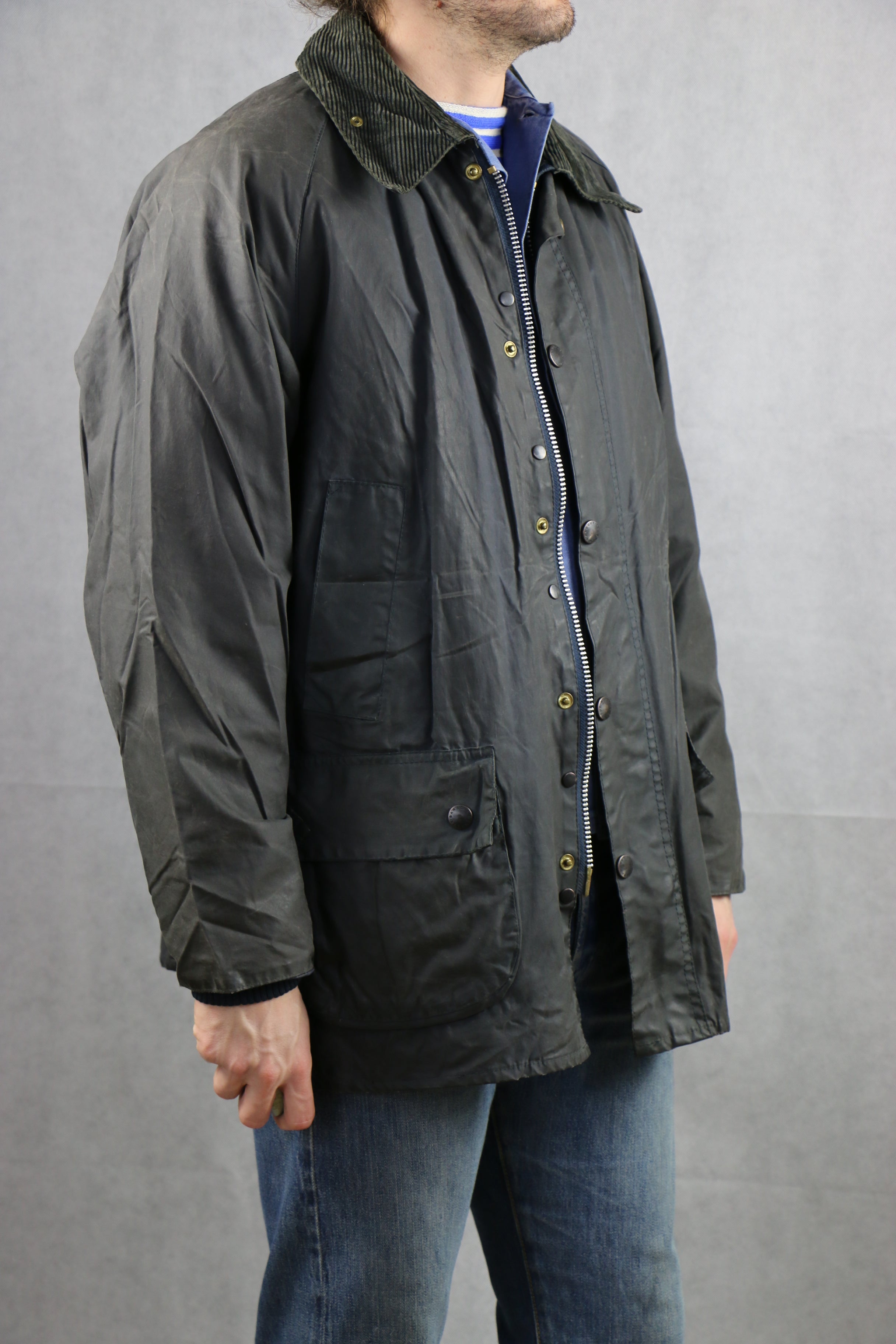Barbour Bedale C44 / 112CM Wax Jacket navy ~ Vintage Store
