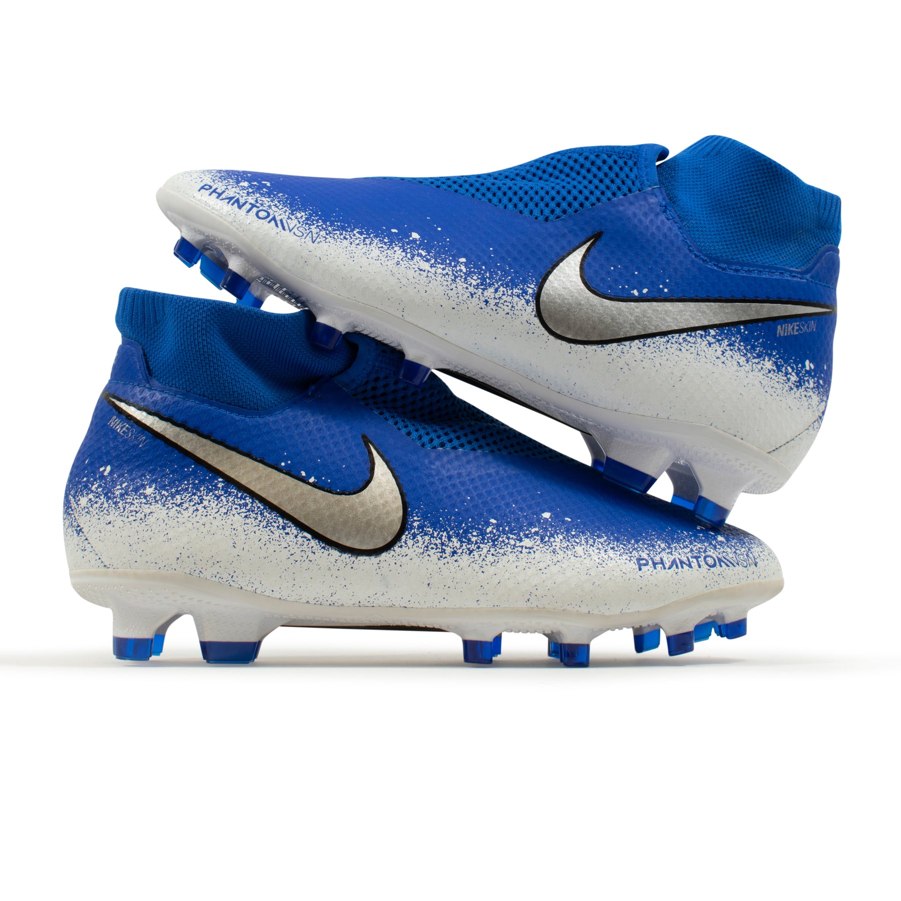 Nike Phantom Vision VSN Pro DF Blue White FG – Classic Soccer Cleats