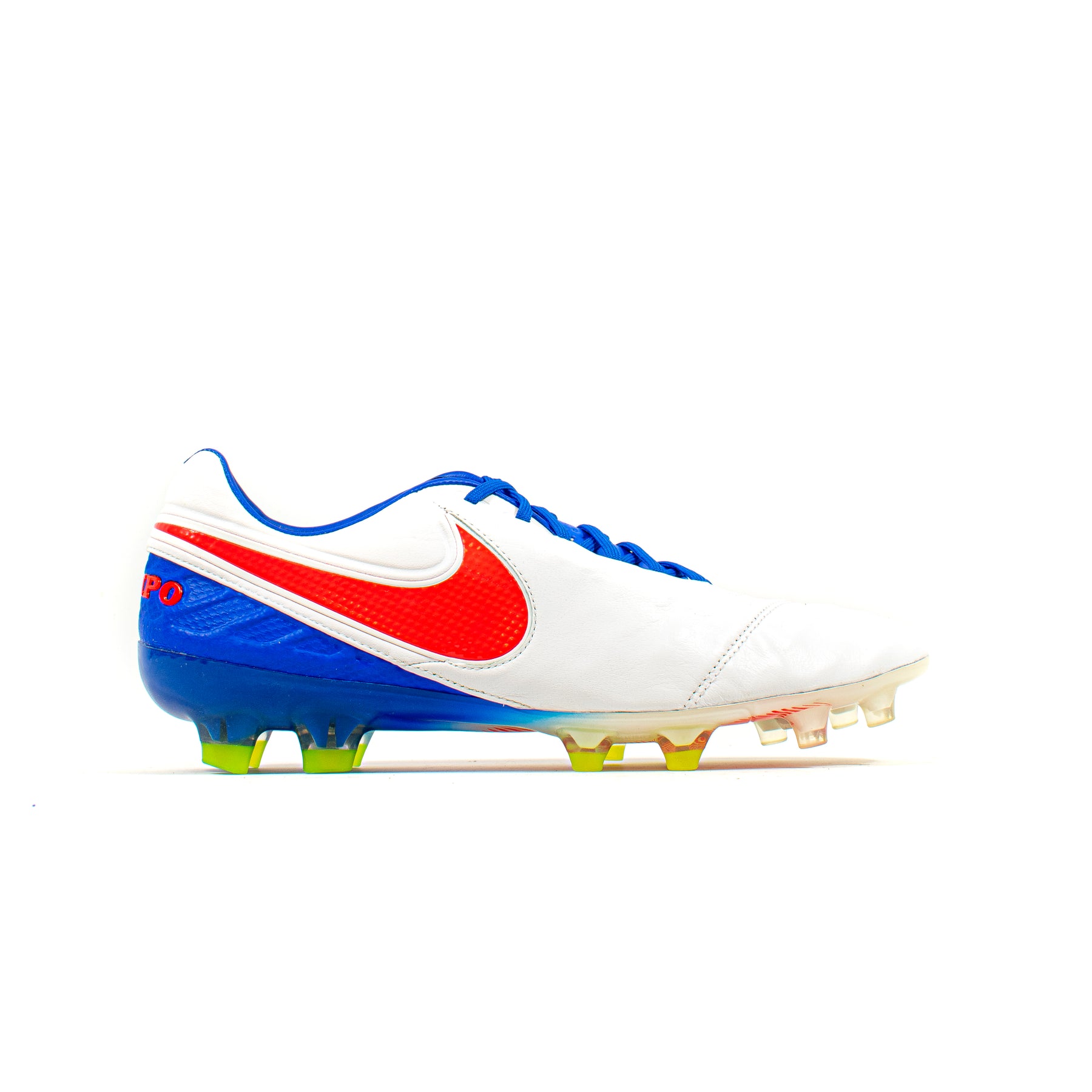 Nike Tiempo Legend VI White Blue FG – Classic Soccer Cleats
