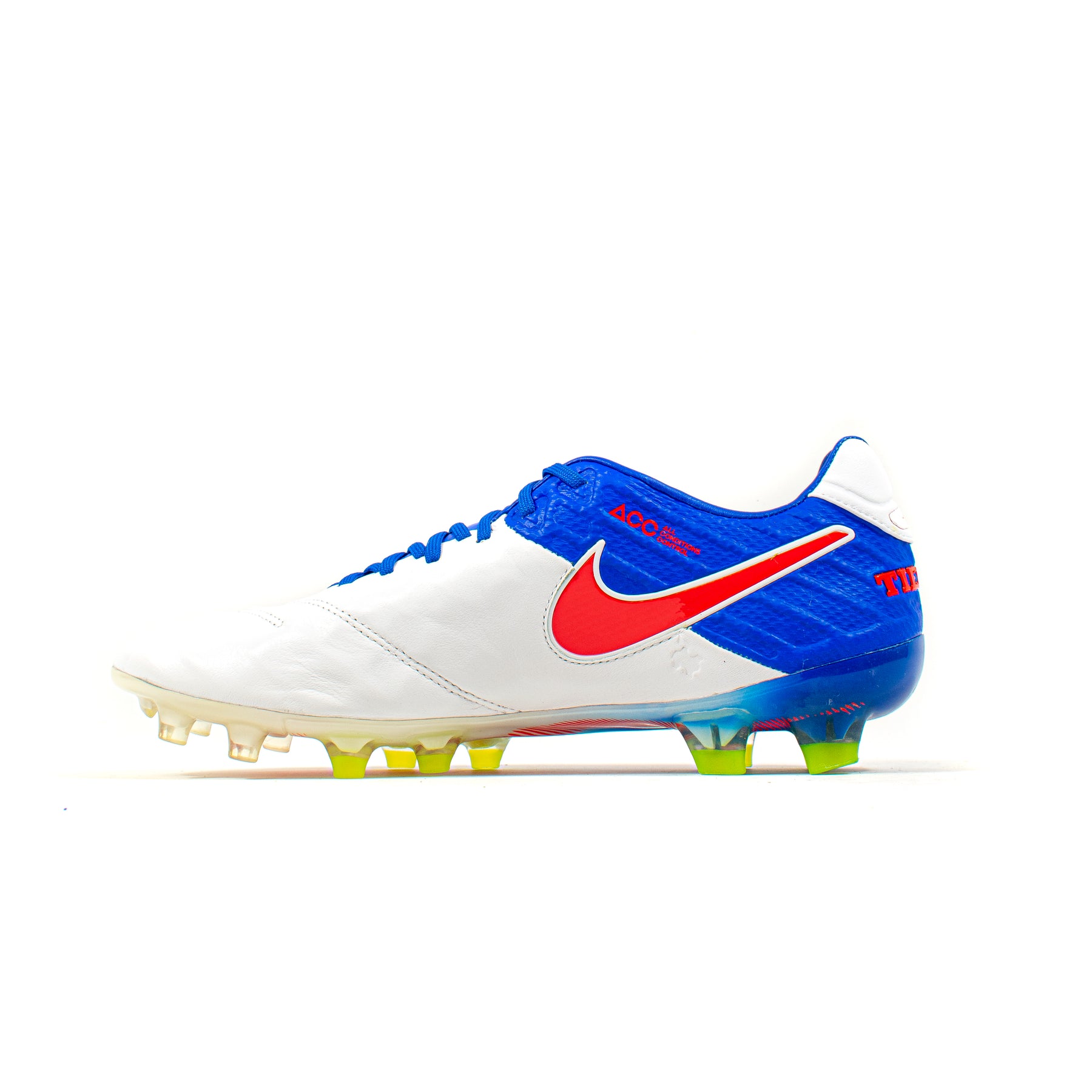 Nike Tiempo Legend VI White Blue FG – Classic Soccer Cleats