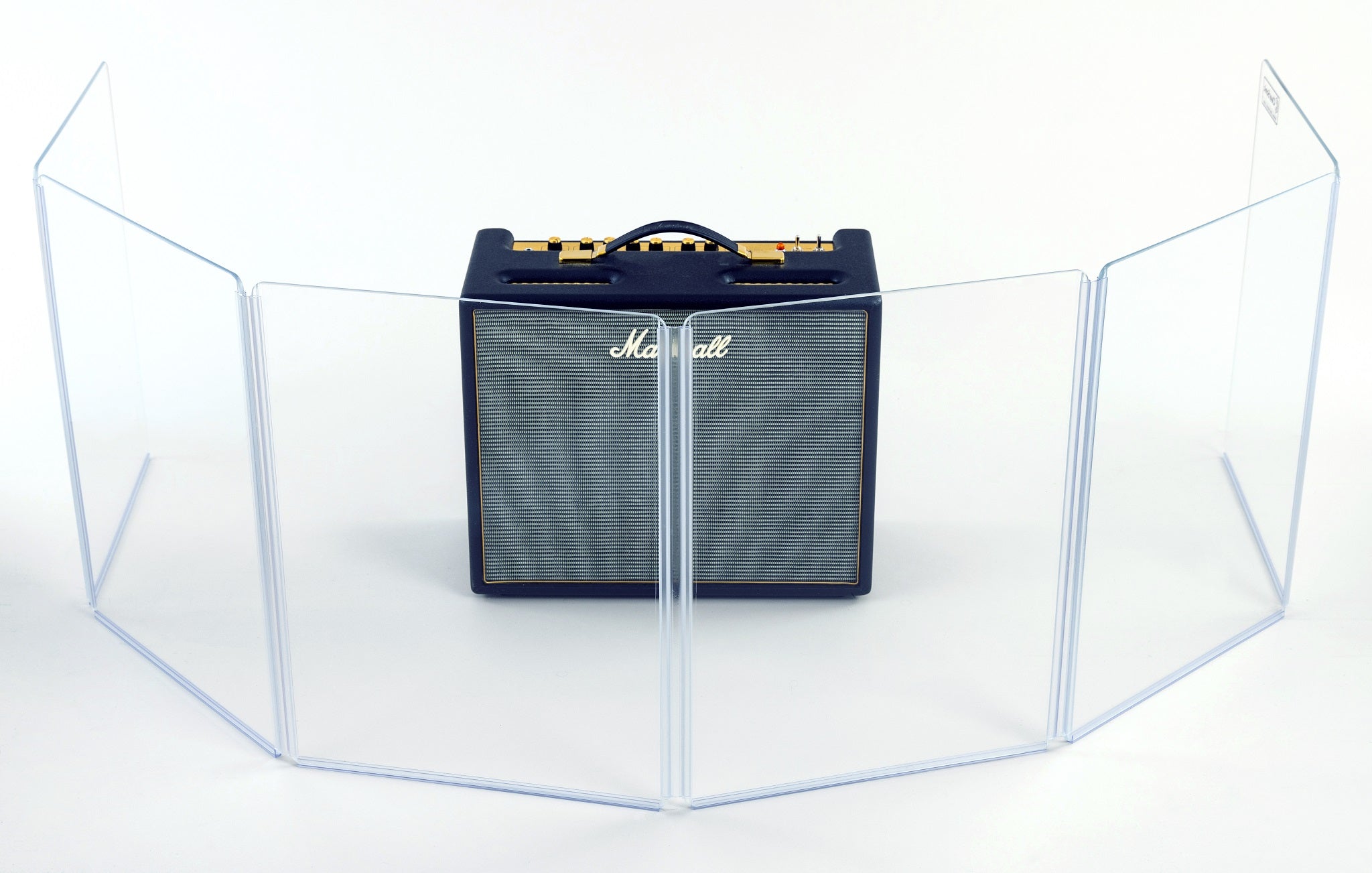 A1824x3 - 4.5' W x 2' H - 3-Panel Acrylic Amp Shield - Full-length