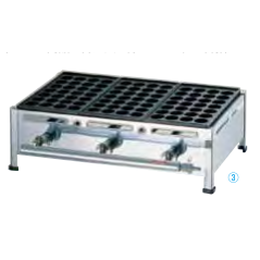 関西式 たこ焼器(28穴) GTK-23 LPガス 4枚掛｜業務用厨房機器通販の